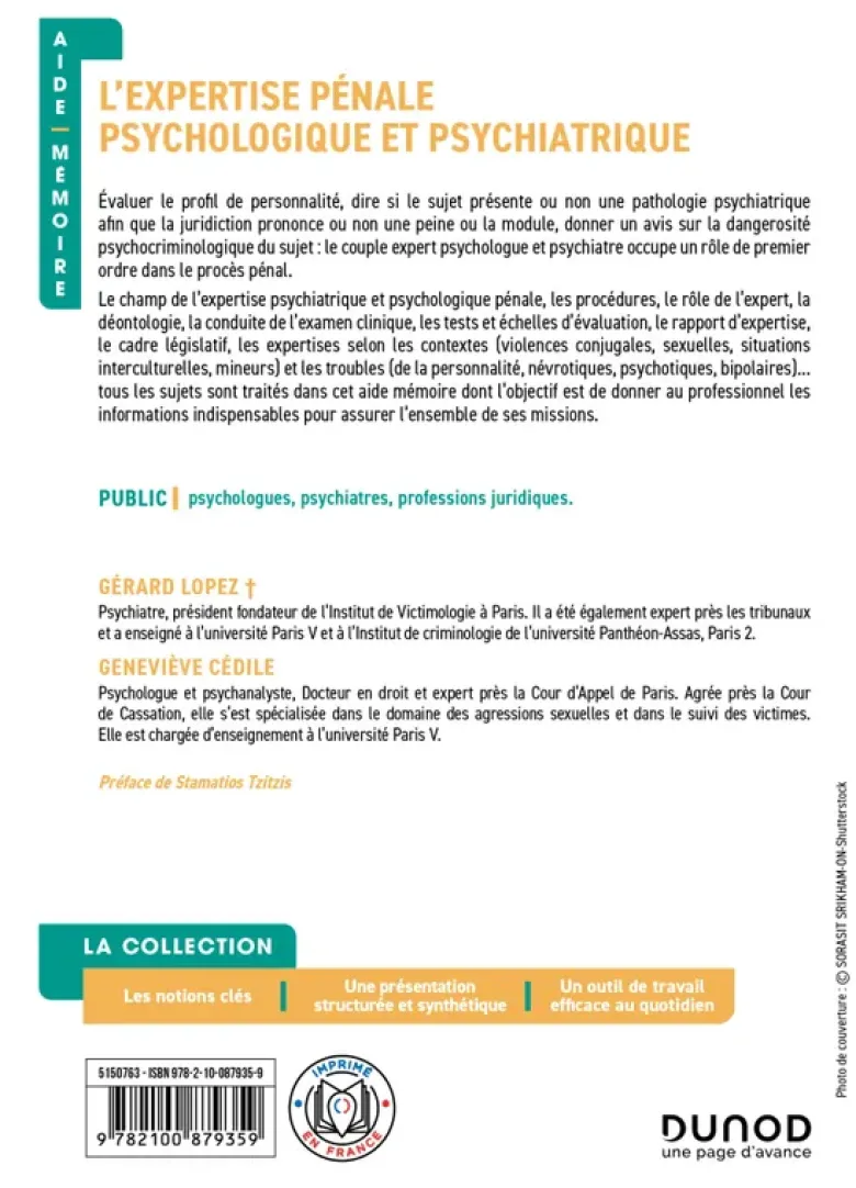 Aide-mémoire - L'expertise pénale psychologique et psychiatrique
