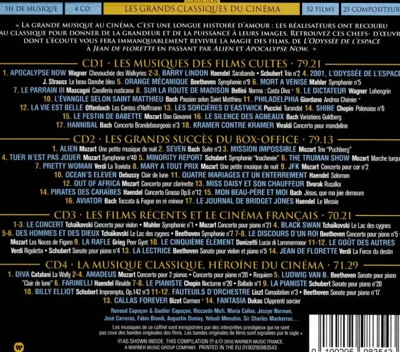 AlbumCD 12 CM LP Les Grands Classiques du Cinéma