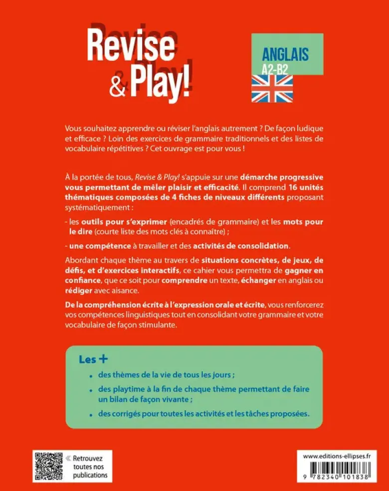 Anglais - Cahier d'activités -Revise & Play - A2-B2