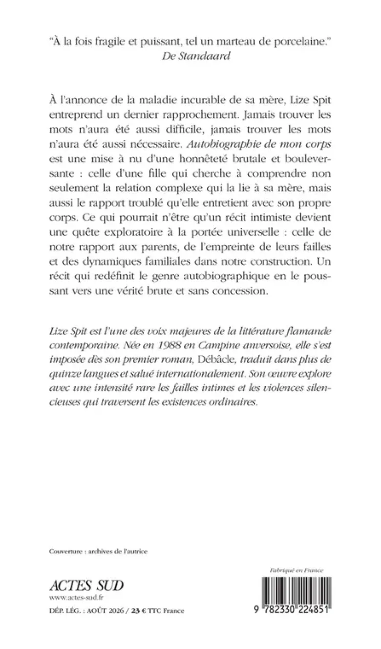 Autobiographie de mon corps