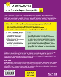 Boîte à outils Efficacité / Bien-être au travailLa boîte à outils pour prendre la parole en public - 2e éd.