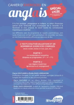Cahier d’exercices en anglais – Spécial lycée