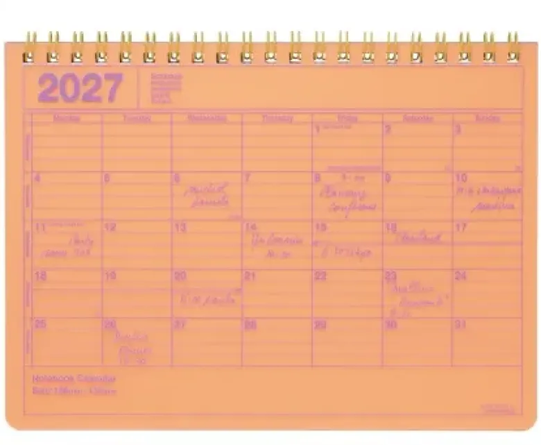 Calendrier 2027 - S