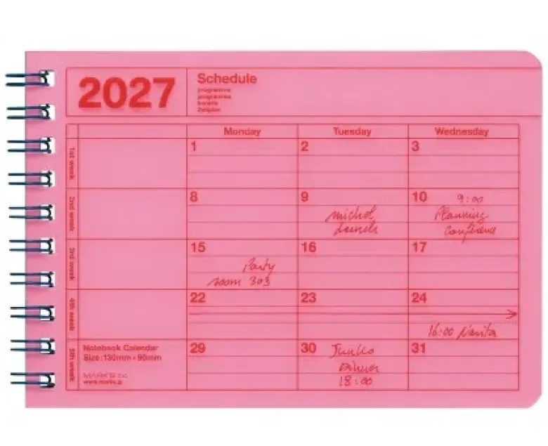 Calendrier 2027 - XS
