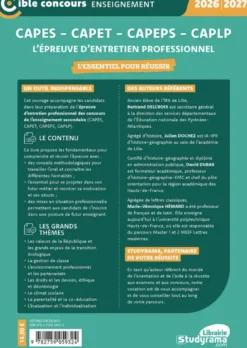 CAPES, CAPET, CAPEPS, CAPLP – L’épreuve d’entretien professionnel