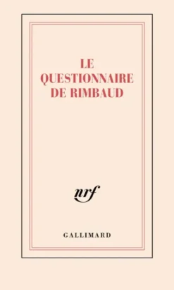 Carnet "Le questionnaire de Rimbaud" (papeterie)