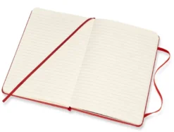 Carnet moyen format Rigide - Pages Lignées - Rouge