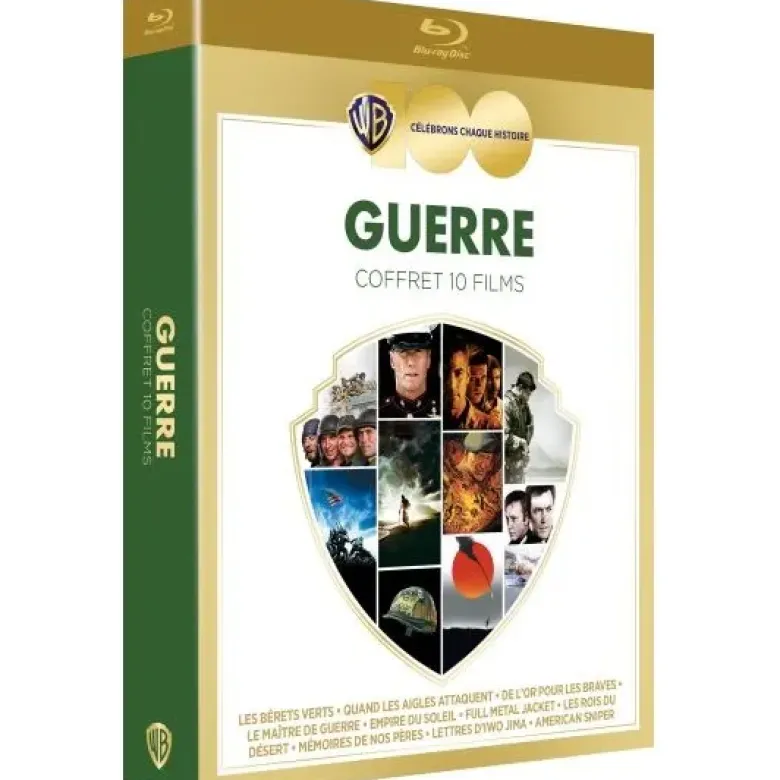 Coffret 100 ans Warner - 10 films - Guerre - Blu-ray
