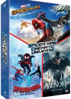 Coffret Spider-man Cinematic universe : Spider-man Home coming + Venom + Spider-man new generation