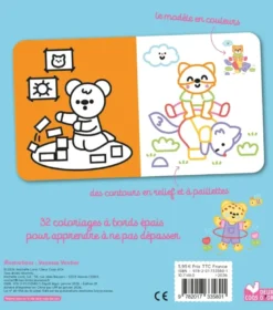 Coloriages à bords pailletés - Augustin le pingouin