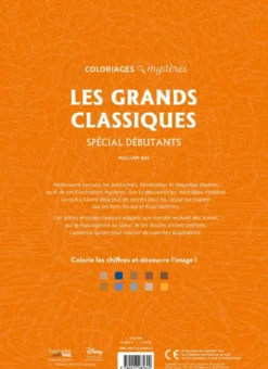 Coloriages mystères Disney - Grands classiques Spécial débutants