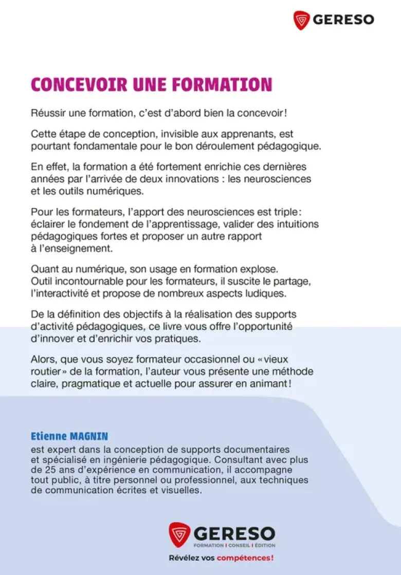 Concevoir une formation