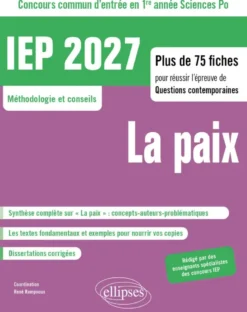 Concours commun IEP 2027. Plus de 75 fiches pour réussir l'épreuve de questions contemporaines