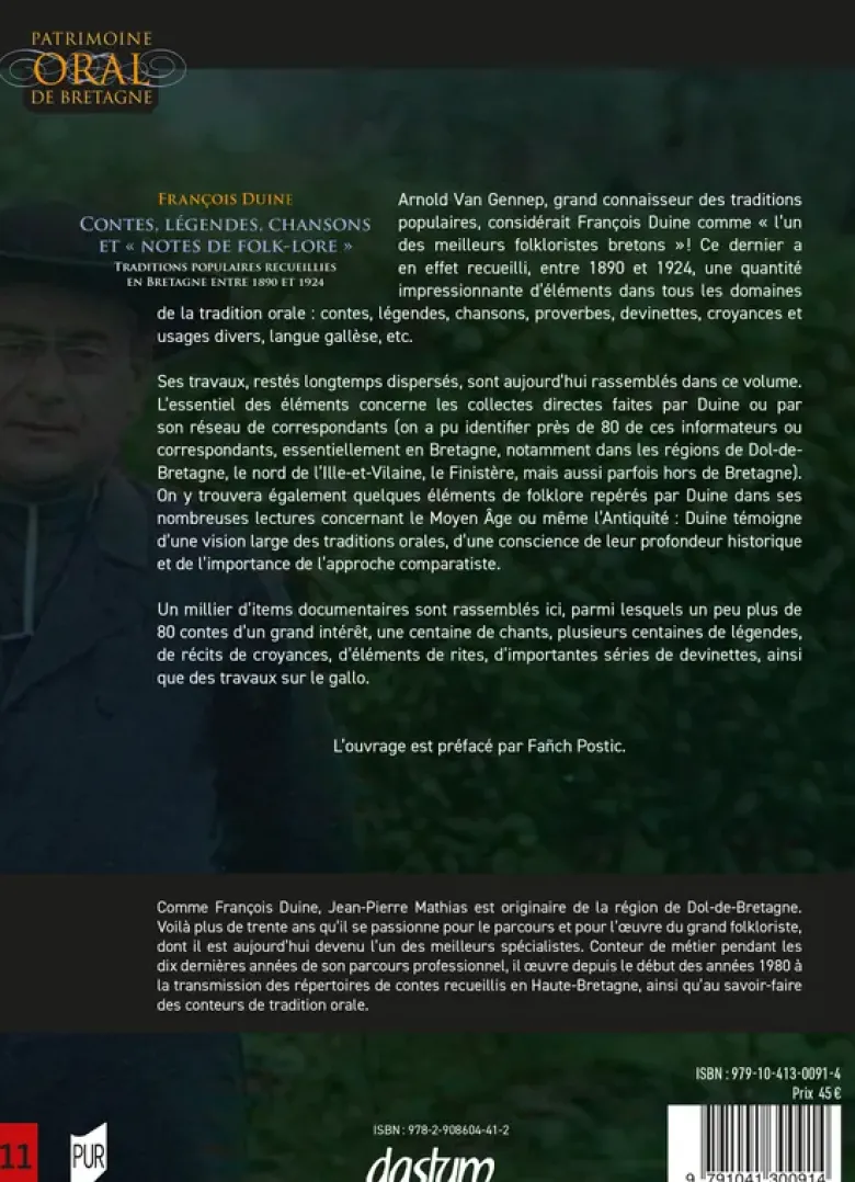Contes, légendes, chansons et "notes de Folk-lore"