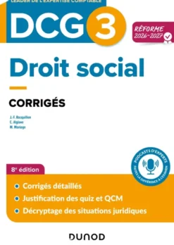 DCG 3 - Droit social - Corrigés - Réforme 2026-2027
