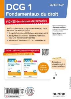 DCG 1 - Fondamentaux du droit - Fiches - Réforme 2026-2027