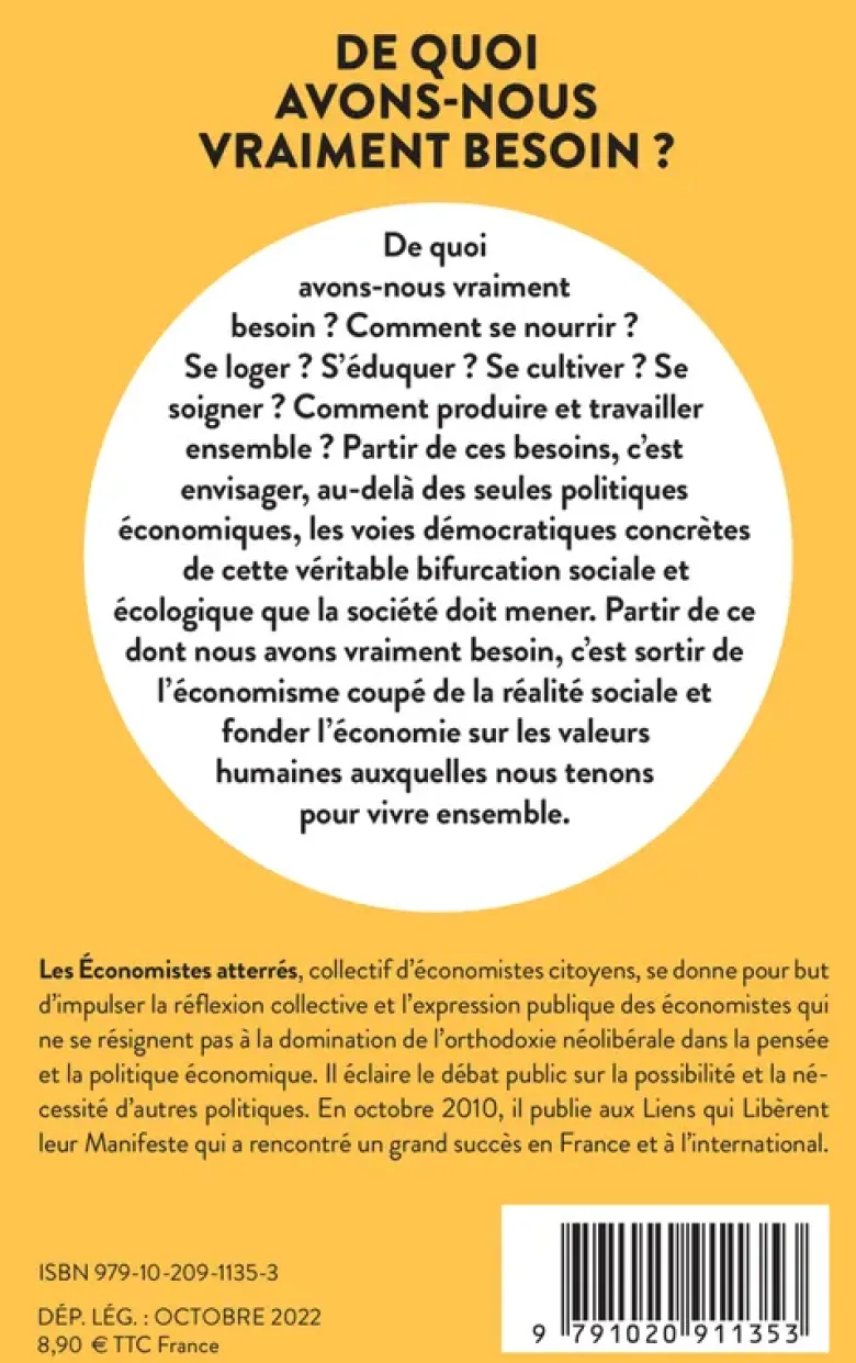 De quoi avons-nous vraiment besoin ?