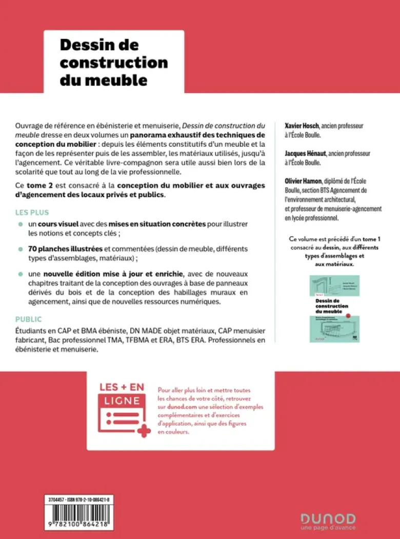 Dessin de construction du meuble - Tome 2 - 4e éd.