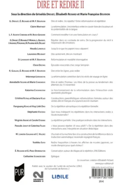 Dire et redire II : bis repetita ?
