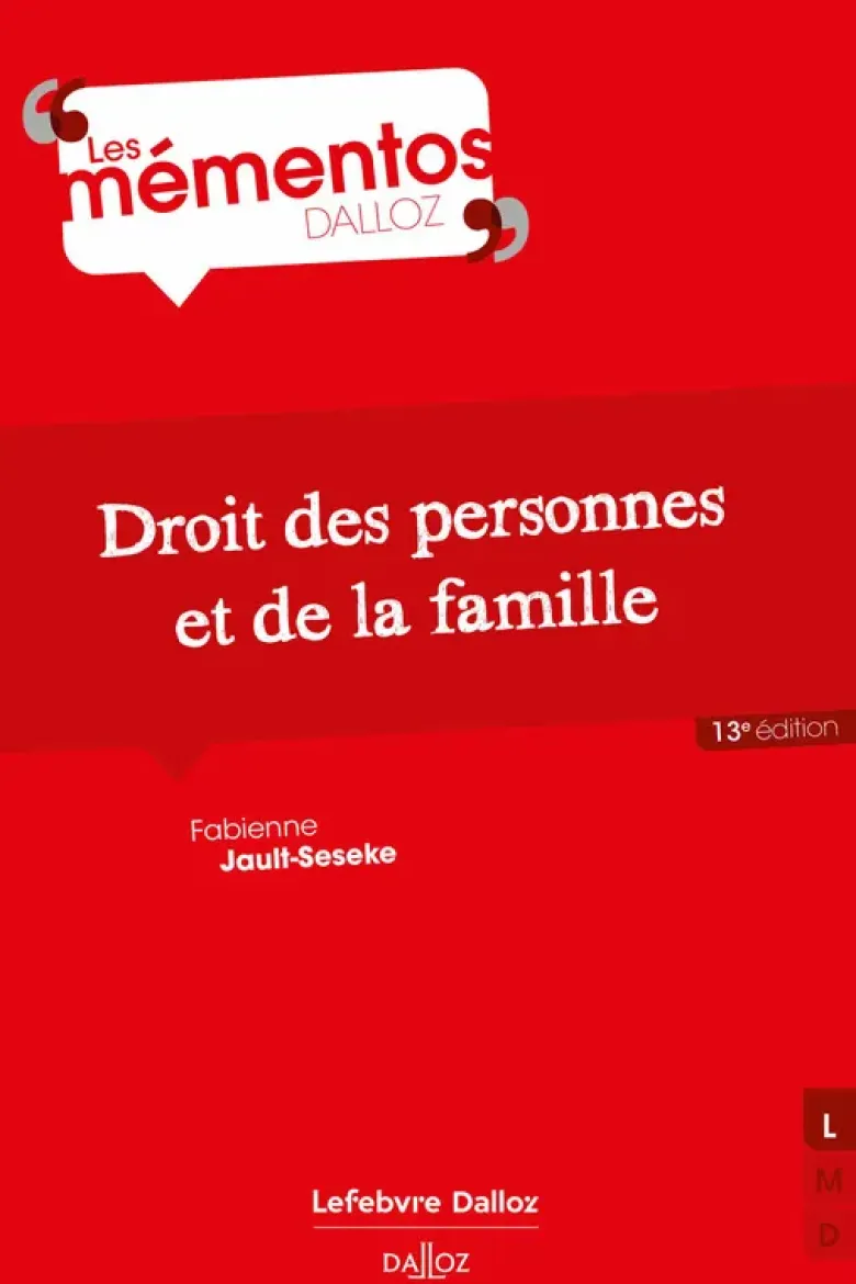 Droit des personnes, de la famille et des incapacités. 13e éd.