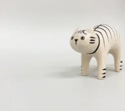 Figurine en bois - Chat tigré