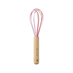 Fouet en silicone avec manche en bois - Petit