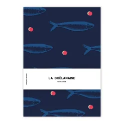 Grand carnet Sardines bleues - pages blanches