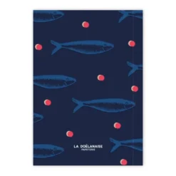 Grand carnet Sardines bleues - pages lignées