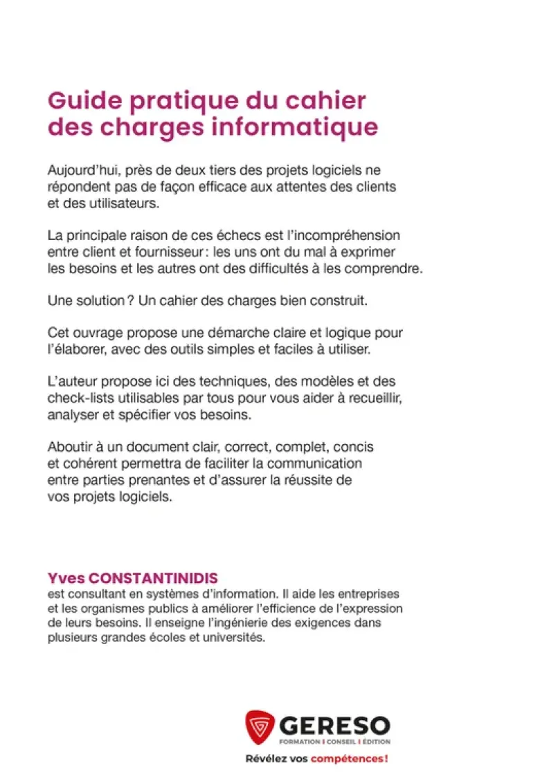 Guide pratique du cahier des charges informatique