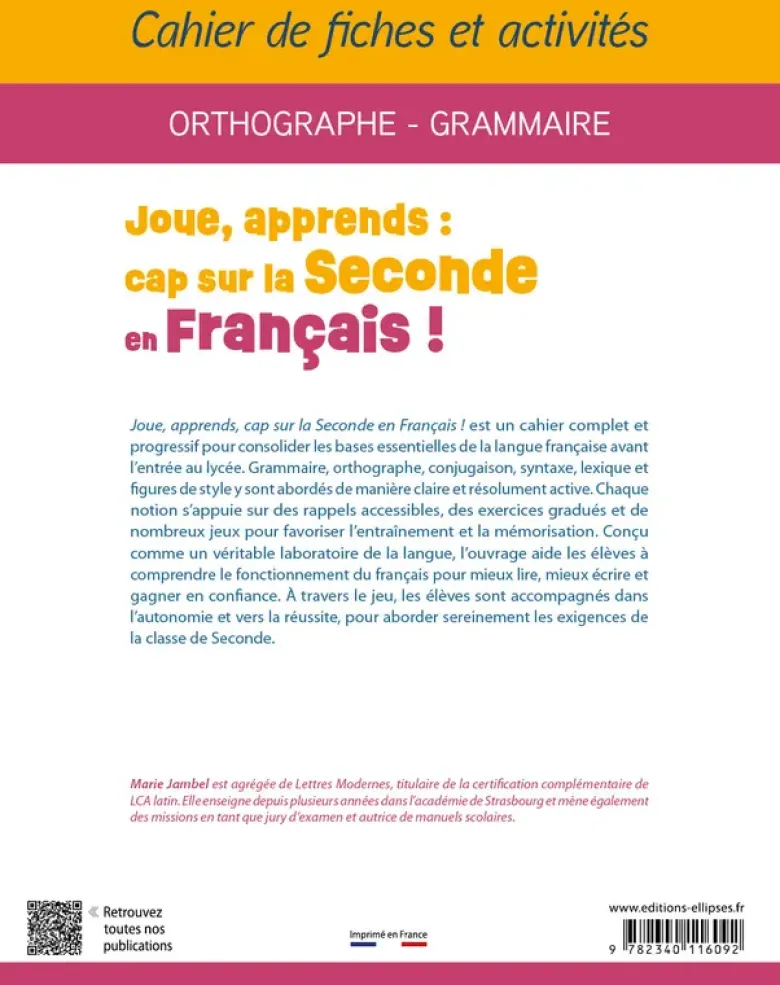 Joue, apprends : cap sur la Seconde en Français !