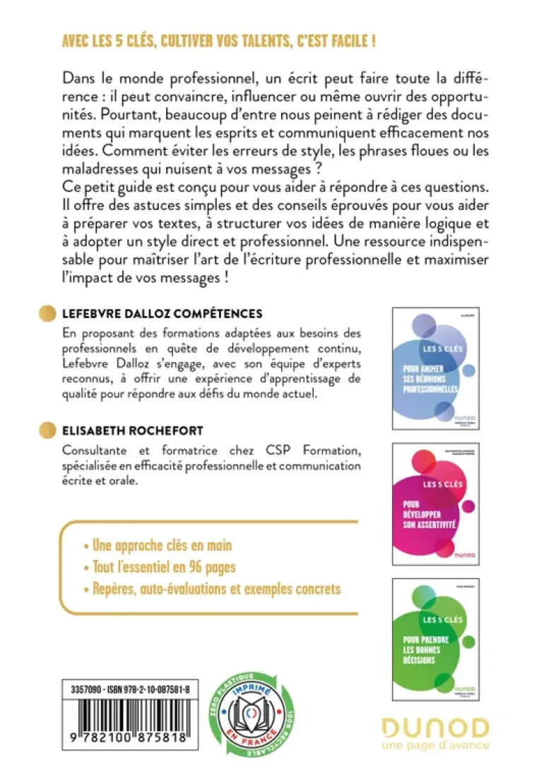 Les 5 clés des écrits professionnels efficaces