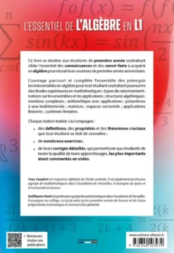 L'essentiel de l'algèbre en L1