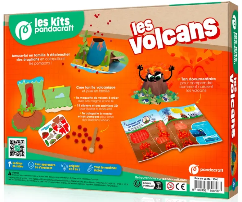 Les volcans - Kit Pandacraft dès 3 ans