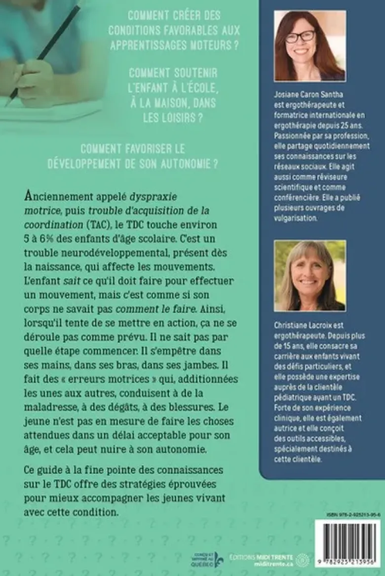 Le trouble développemental de la coordination (TDC) chez l'enfant et l'adolescent