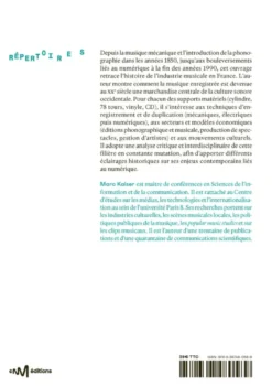 L’industrie musicale en France (1850-2000)