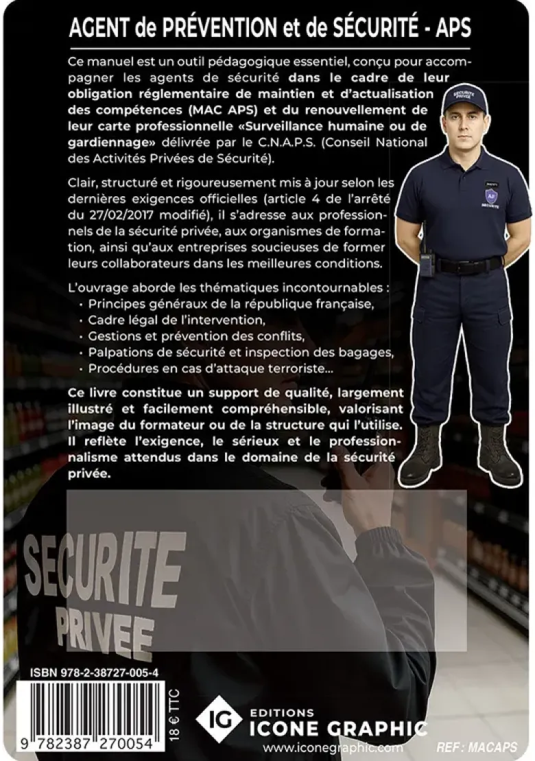 Livre "Agent de Prévention et de Sécurité APS - Maintien et Actualisation des Compétences"