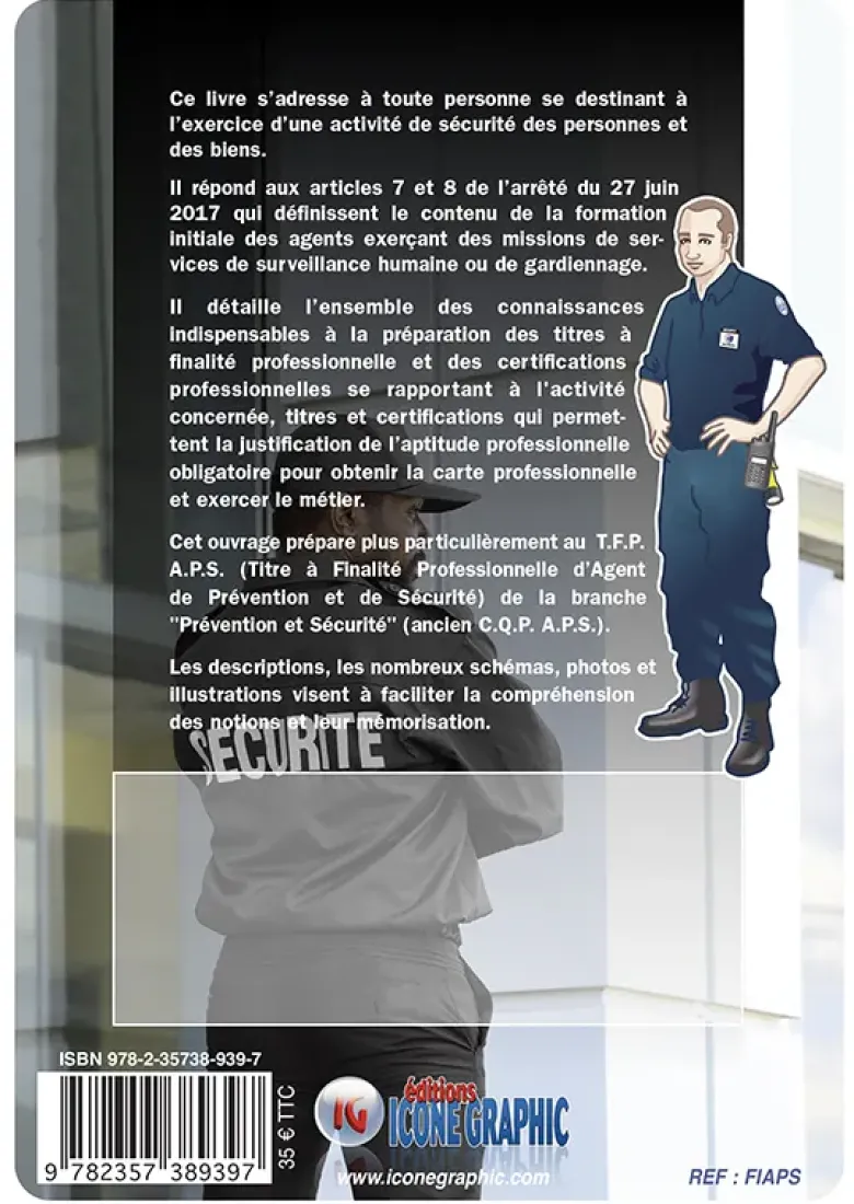 Livre "Agent de Prévention et de Sécurité APS - Formation initiale"