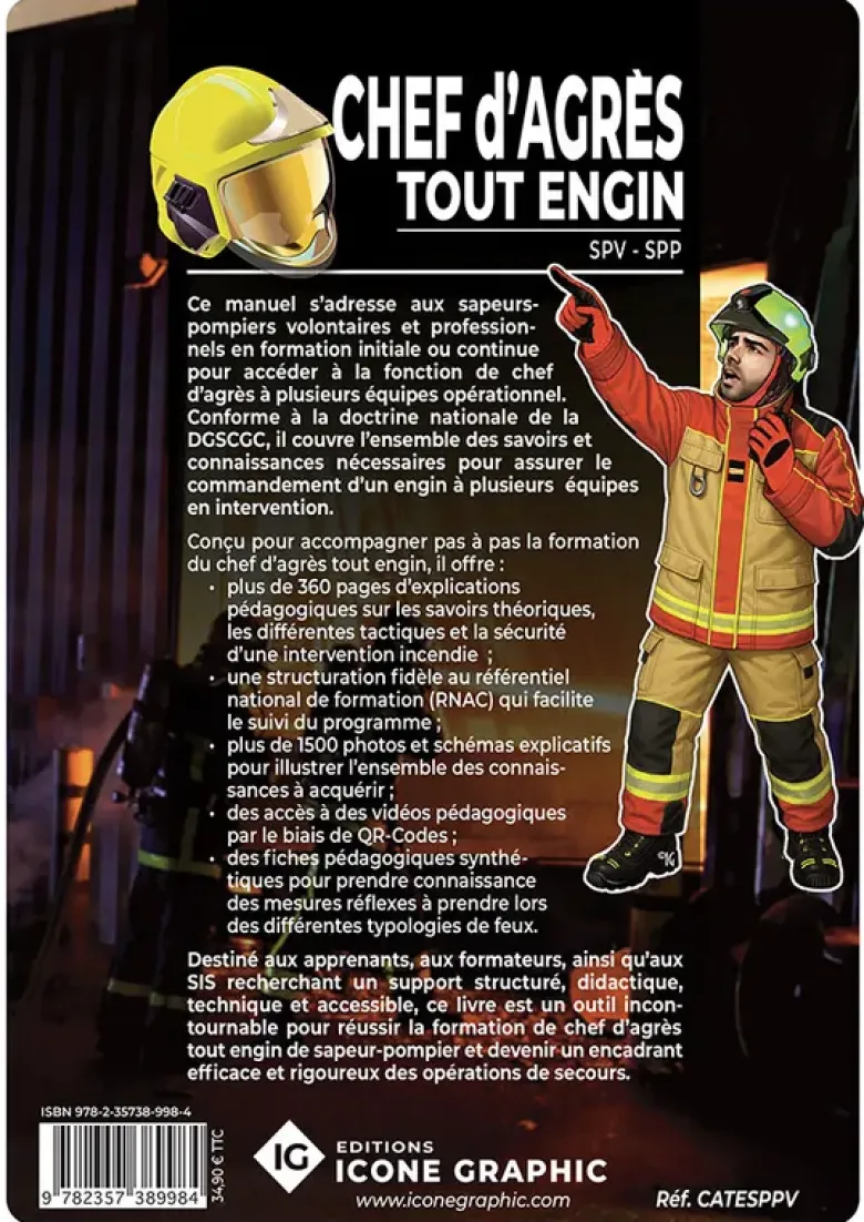 Livre Chef d'Agrès Tout Engin SPV SPP - Encadrant(e) des opérations de secours