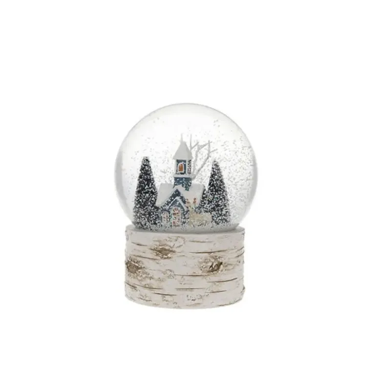 Maison Enneigée Boule à Neige