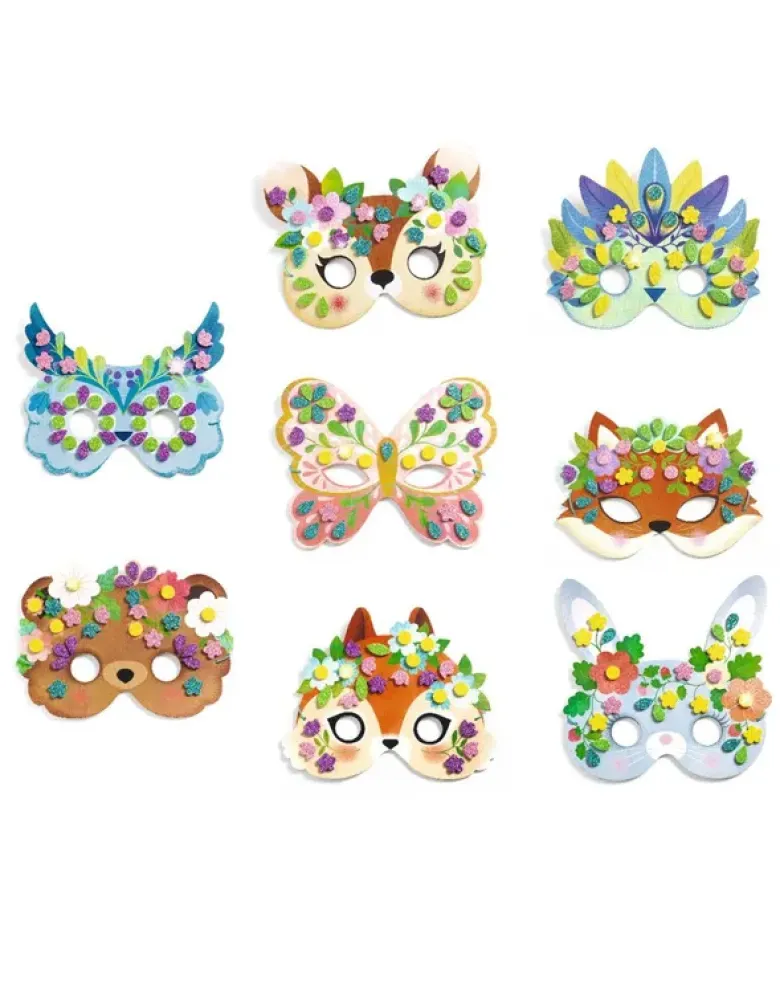 Masques à décorer - Animaux de la forêt