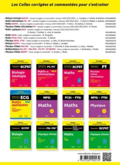 Maths appliquées. ECG1. Colles corrigées et commentées