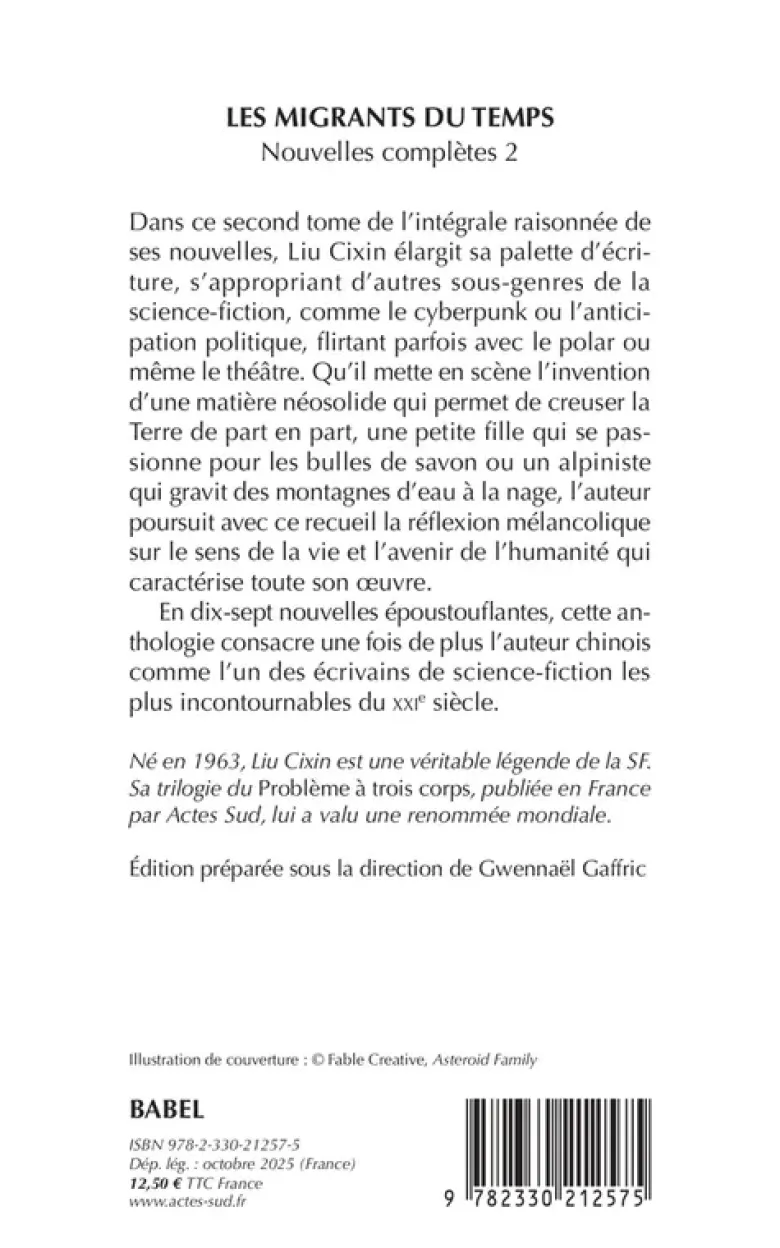 Nouvelles complètes / Liu CixinLes Migrants du temps