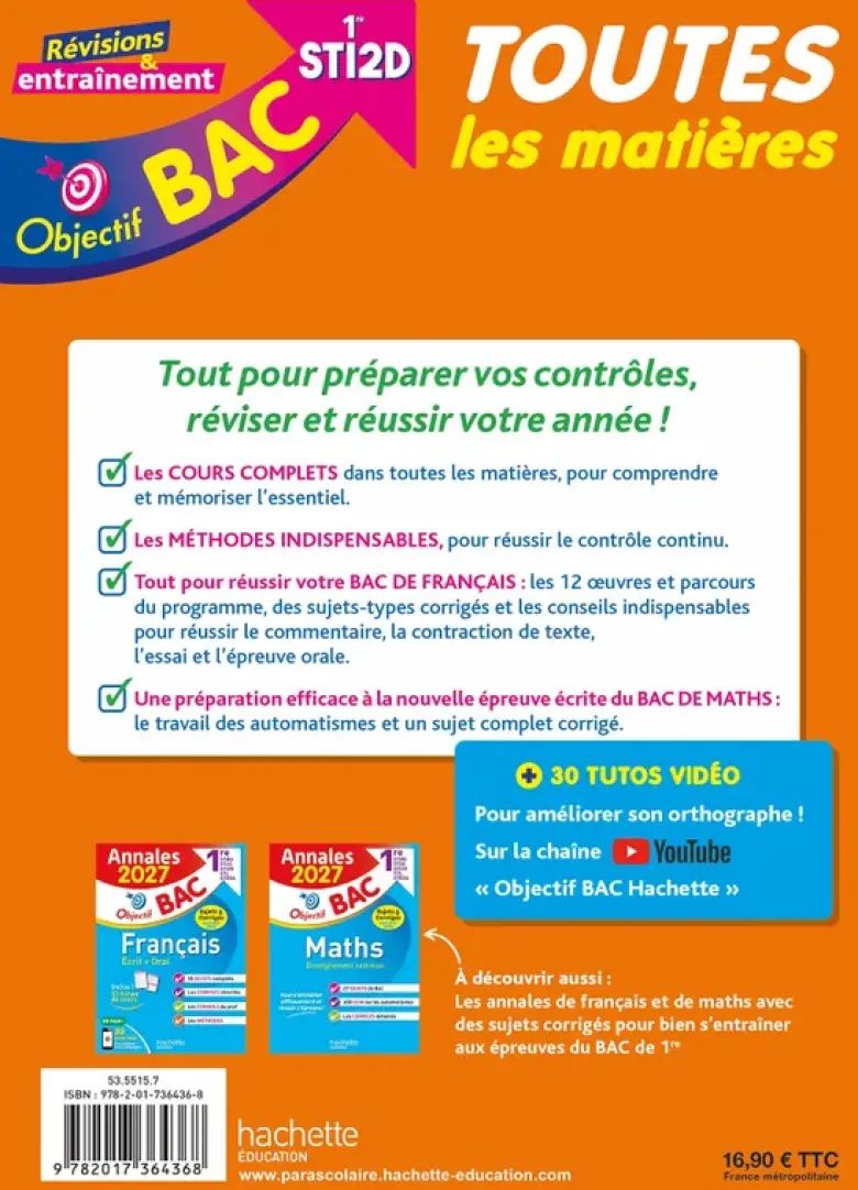 Objectif BAC 2027- 1re STI2D Toutes les matières