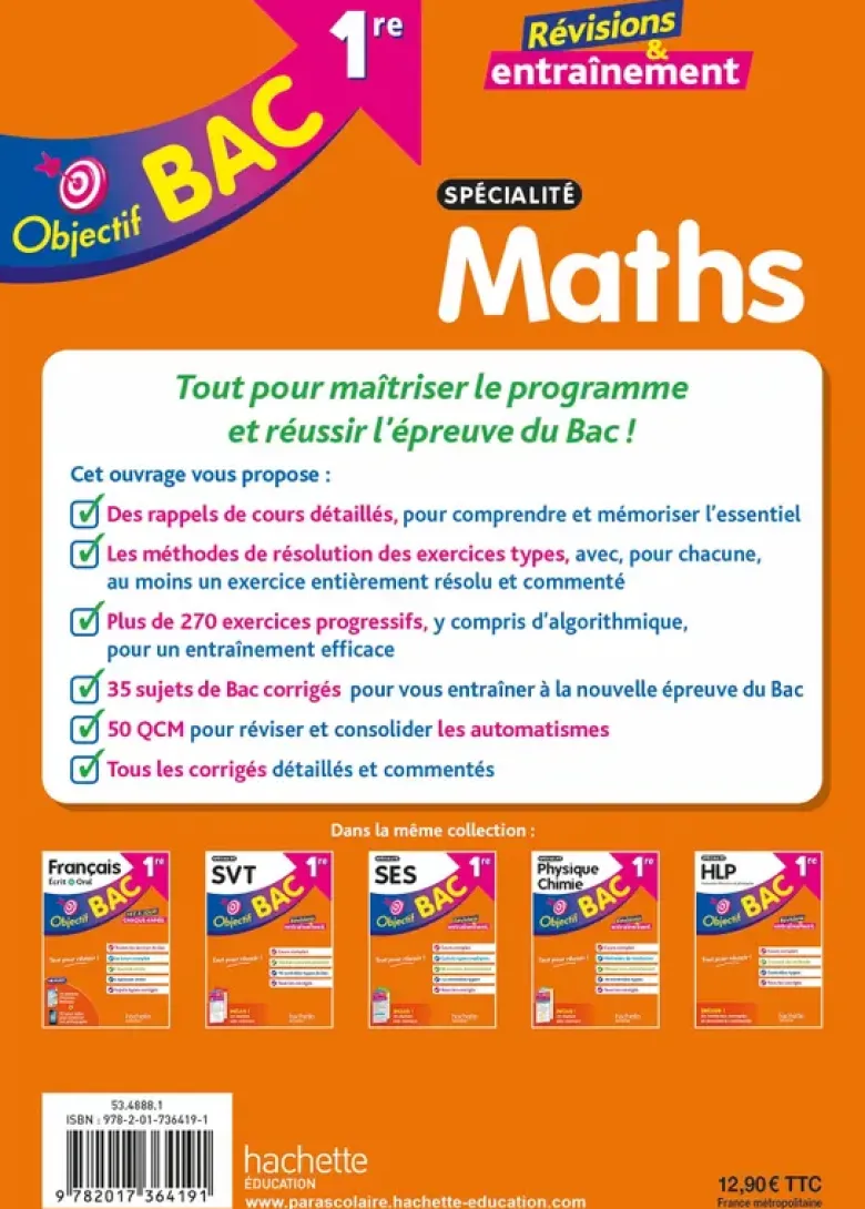 Objectif BAC 2027 - spécialité Maths 1re