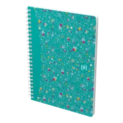 OXFORD Cahier Flowers A5 Ligné 7mm Margé 120 Pages Reliure Intégrale Couverture Carte Coloris Assortis