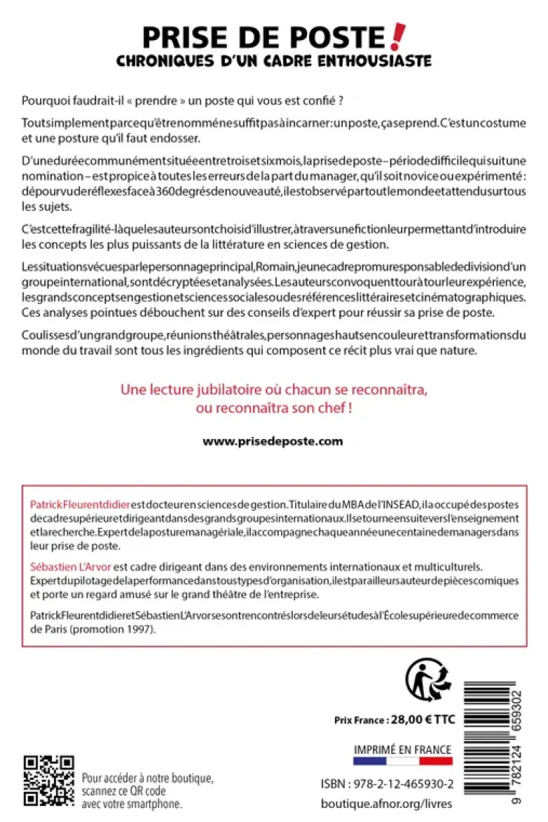 Prise de poste !