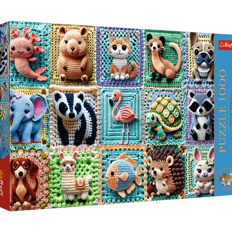 Puzzle 1000 Pièces Tea Time Animaux au crochet