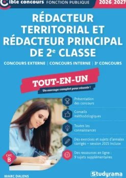 Rédacteur territorial – Rédacteur principal de 2e classe (Catégorie B – Concours 2026-2027)