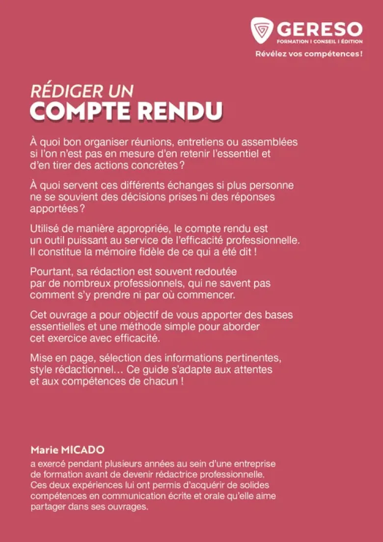 Rédiger un compte rendu