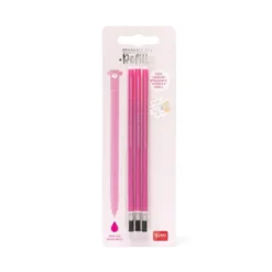 3 Recharges Stylo à Encre Gel rose